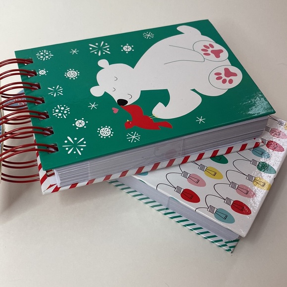 Set of 2 Christmas spiral notepads NWT! - Picture 3 of 12